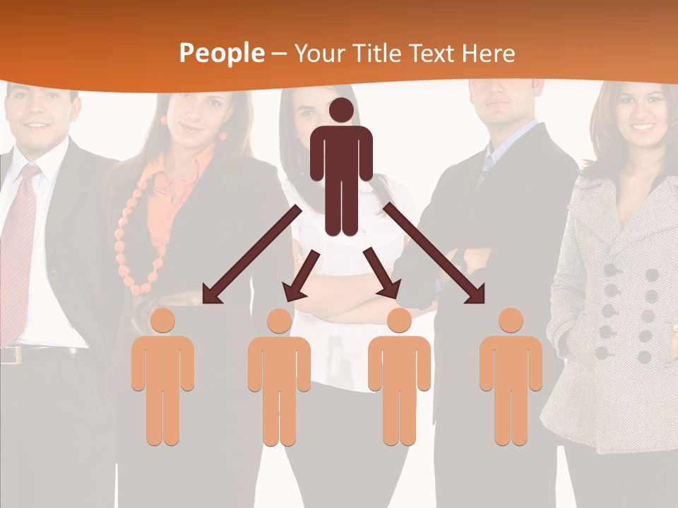 Commerce Female Standing PowerPoint Template