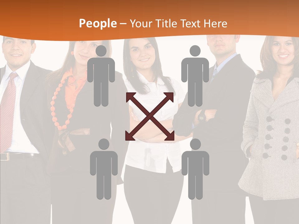 Commerce Female Standing PowerPoint Template