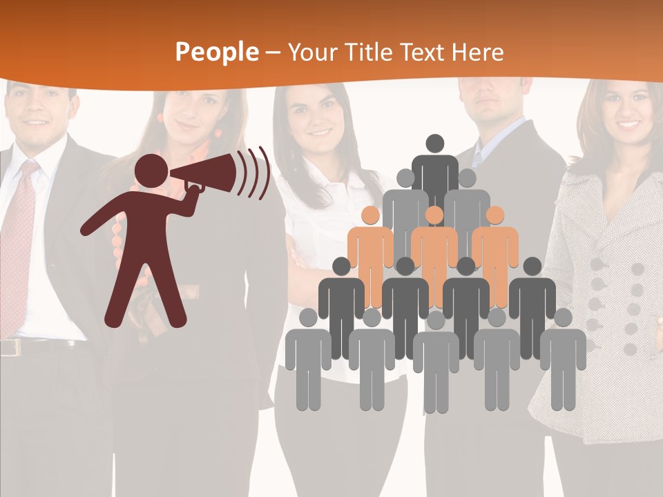 Commerce Female Standing PowerPoint Template