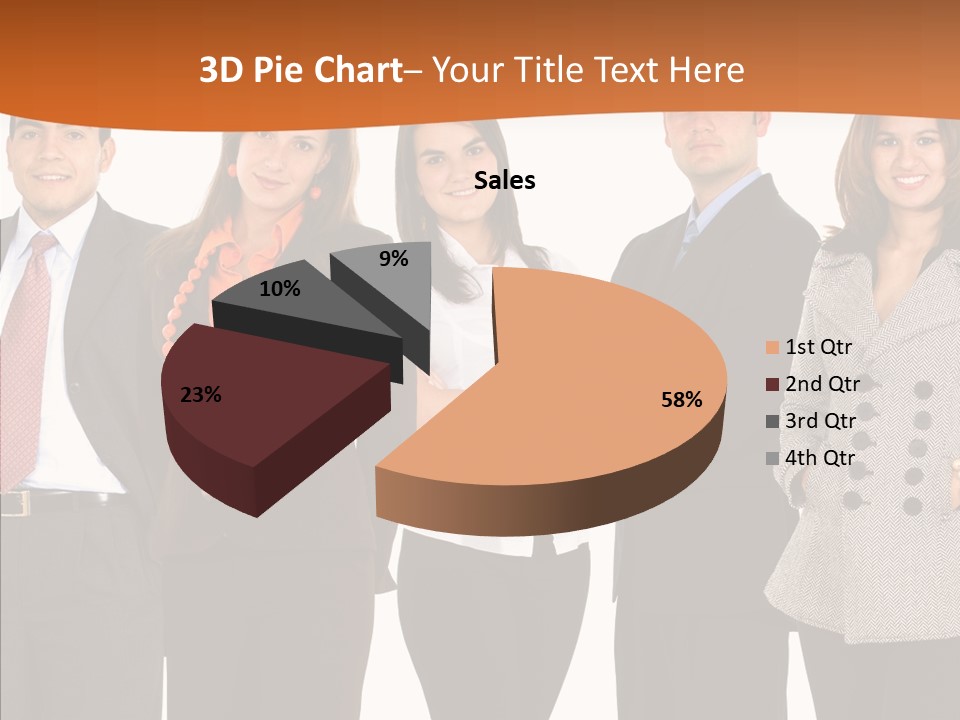 Commerce Female Standing PowerPoint Template