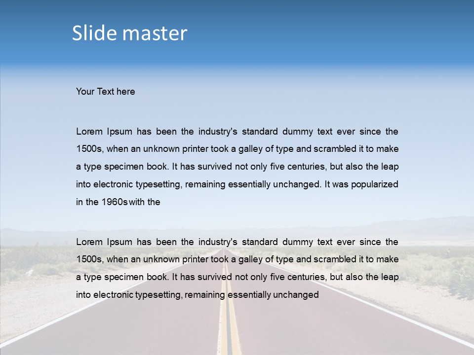 Pave Paving Sky PowerPoint Template