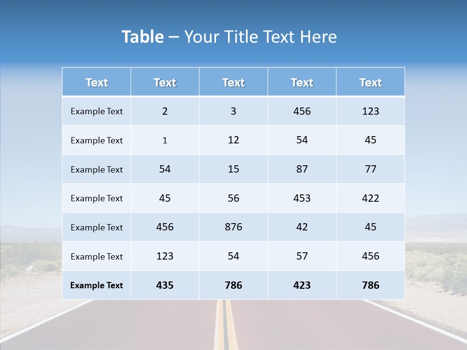 Pave Paving Sky PowerPoint Template