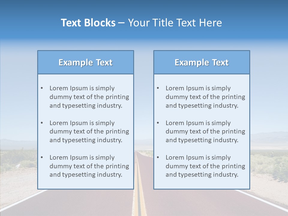Pave Paving Sky PowerPoint Template