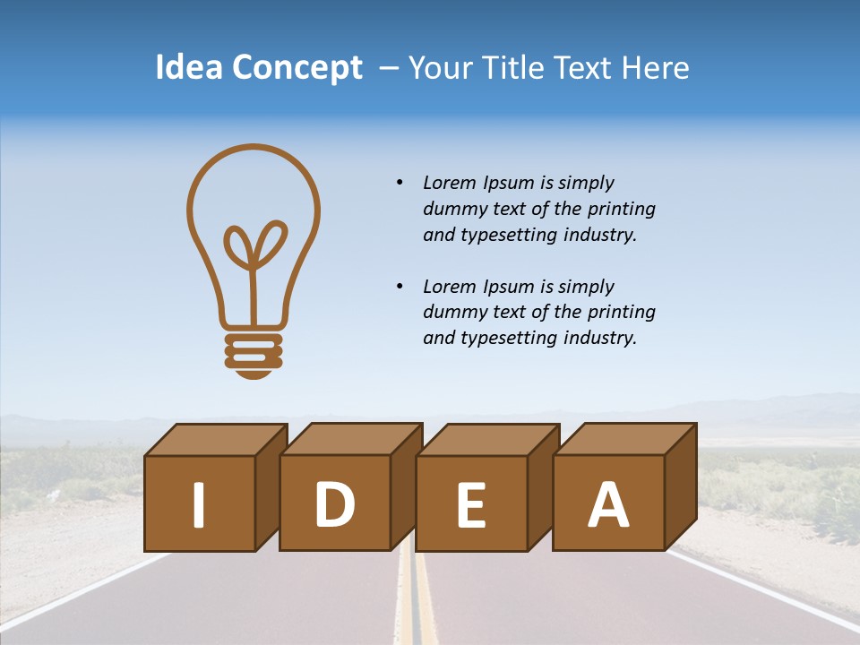 Pave Paving Sky PowerPoint Template