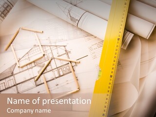 Dimensions Property Wooden Metre PowerPoint Template