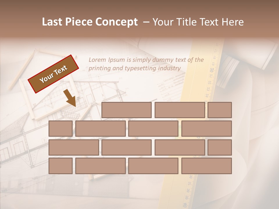 Dimensions Property Wooden Metre PowerPoint Template