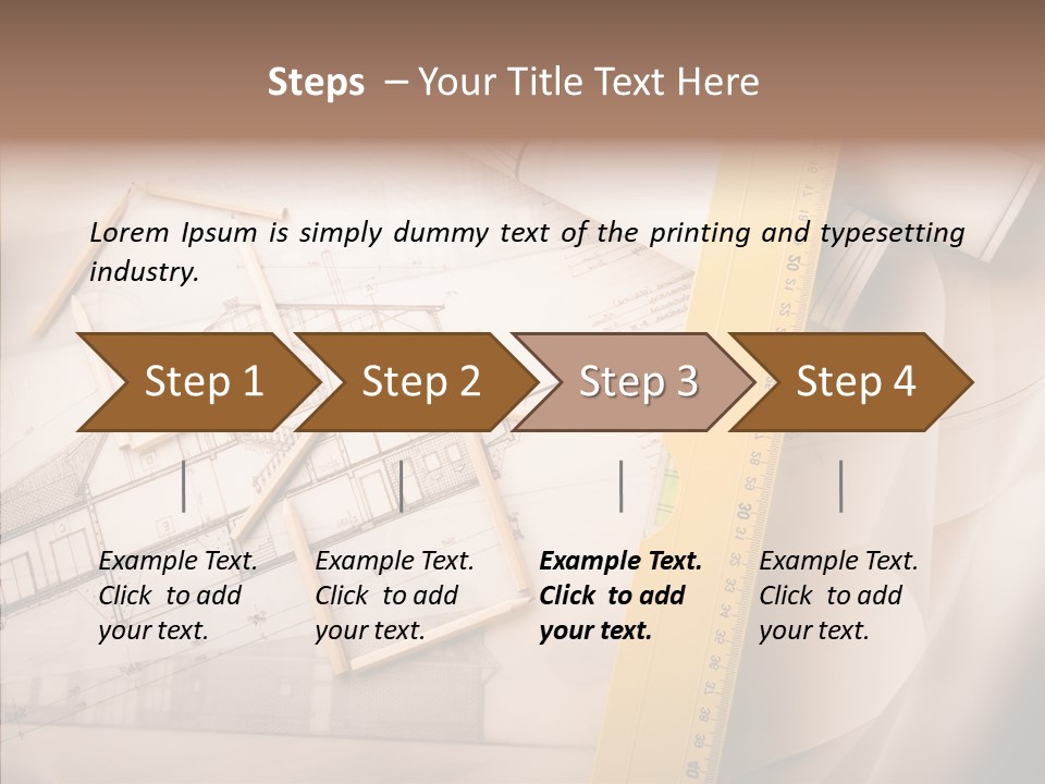 Dimensions Property Wooden Metre PowerPoint Template
