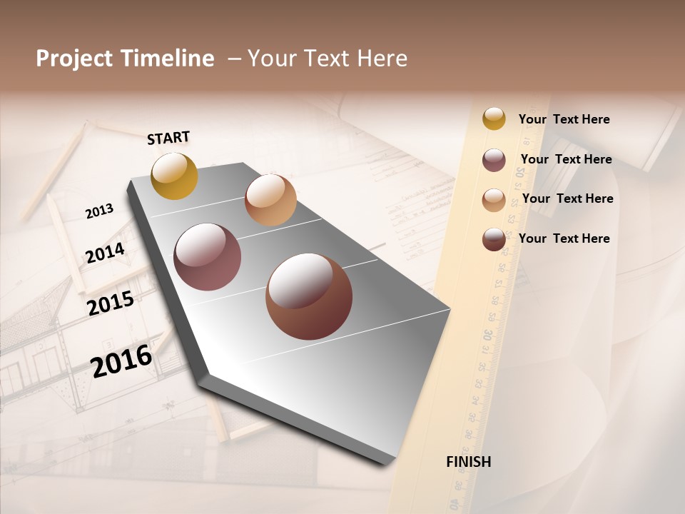 Dimensions Property Wooden Metre PowerPoint Template