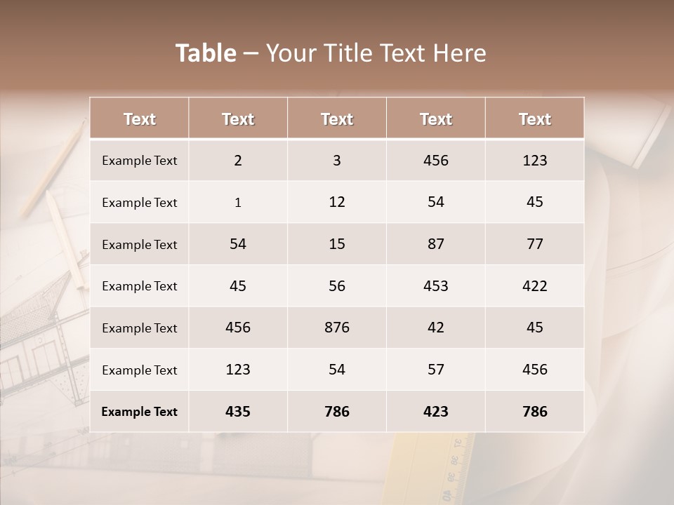 Dimensions Property Wooden Metre PowerPoint Template