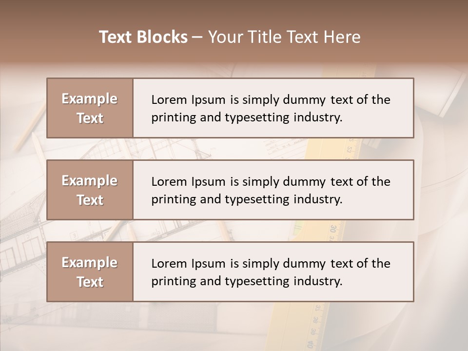 Dimensions Property Wooden Metre PowerPoint Template
