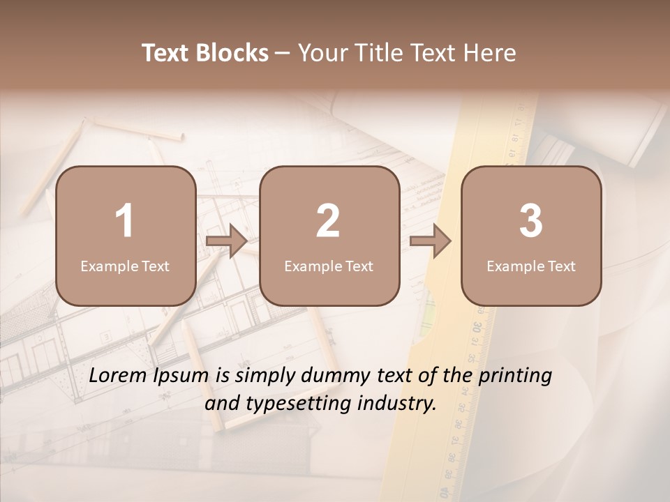 Dimensions Property Wooden Metre PowerPoint Template