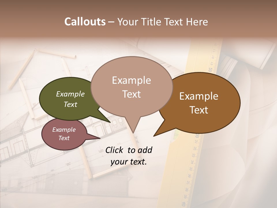 Dimensions Property Wooden Metre PowerPoint Template