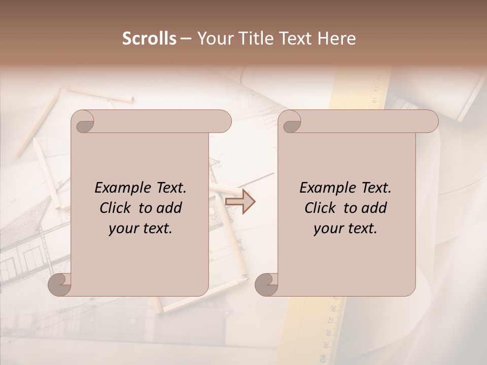 Dimensions Property Wooden Metre PowerPoint Template