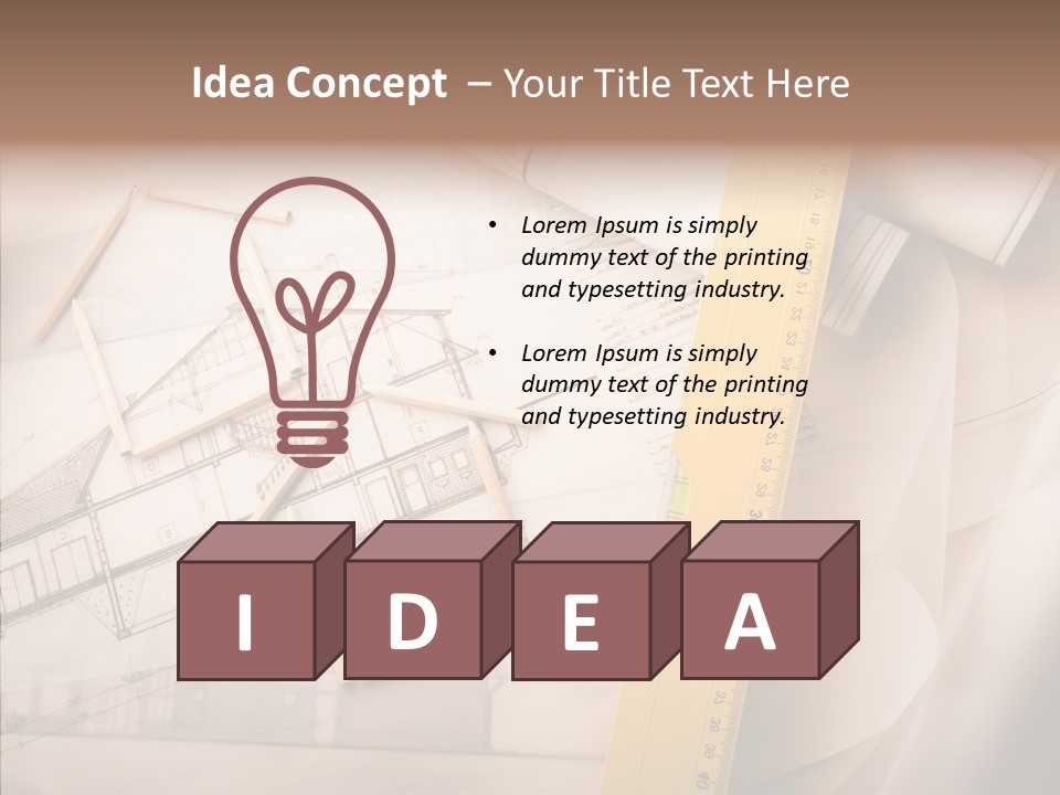Dimensions Property Wooden Metre PowerPoint Template