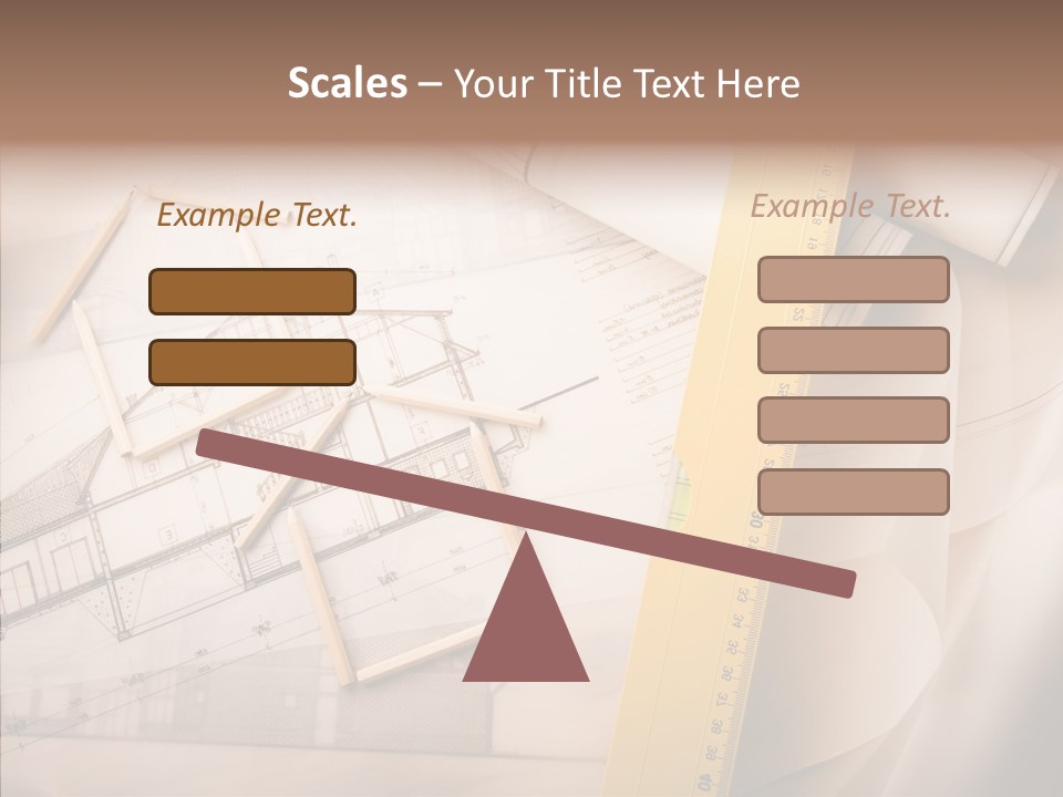 Dimensions Property Wooden Metre PowerPoint Template