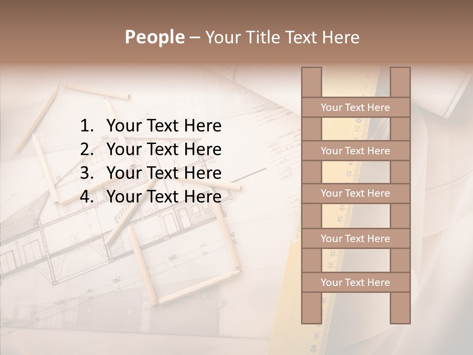 Dimensions Property Wooden Metre PowerPoint Template