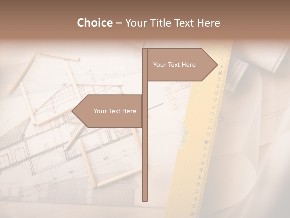 Dimensions Property Wooden Metre PowerPoint Template