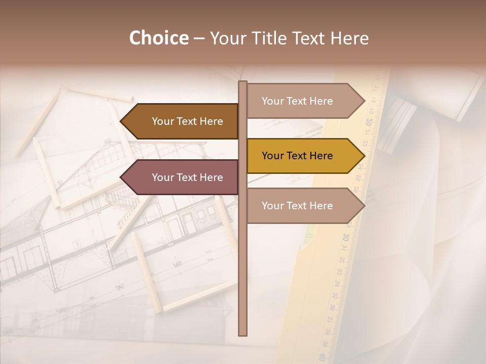 Dimensions Property Wooden Metre PowerPoint Template