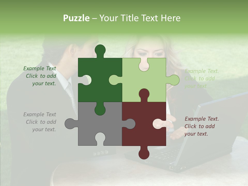 Couple Cooperation Communication PowerPoint Template