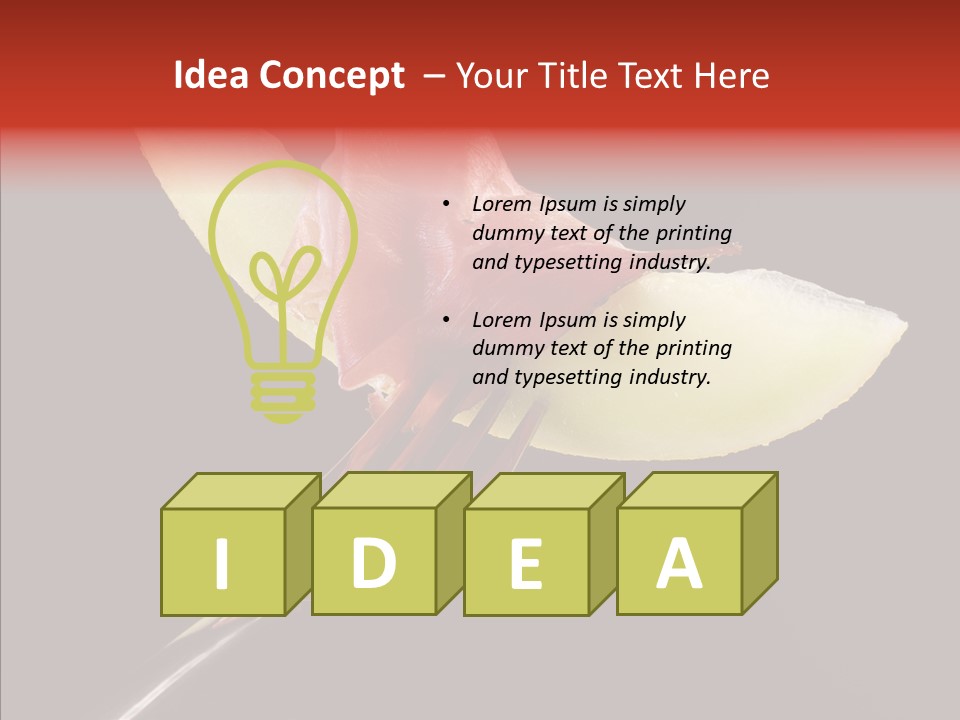 Diet Melon Hors D PowerPoint Template