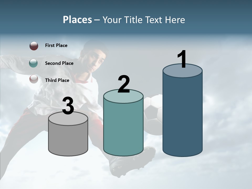 Boy Sky Football PowerPoint Template