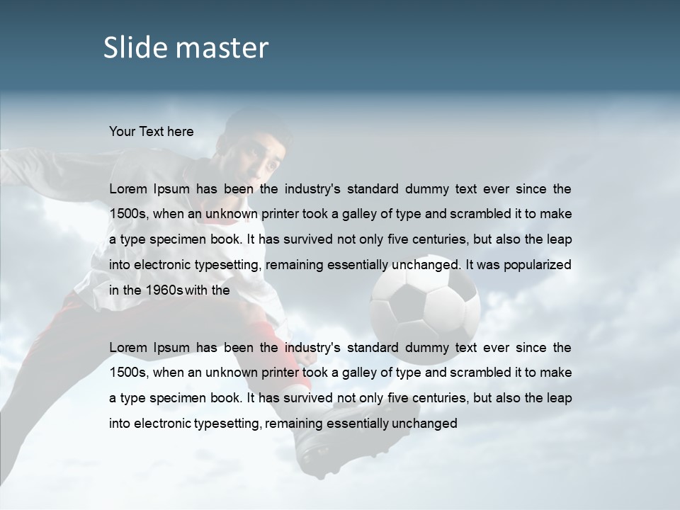 Boy Sky Football PowerPoint Template