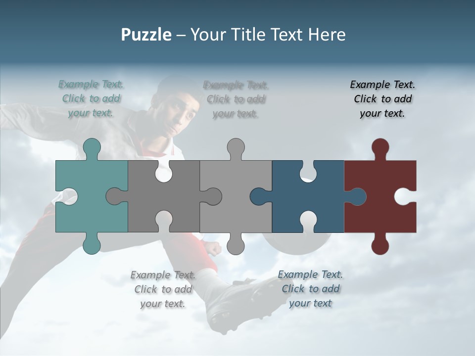 Boy Sky Football PowerPoint Template