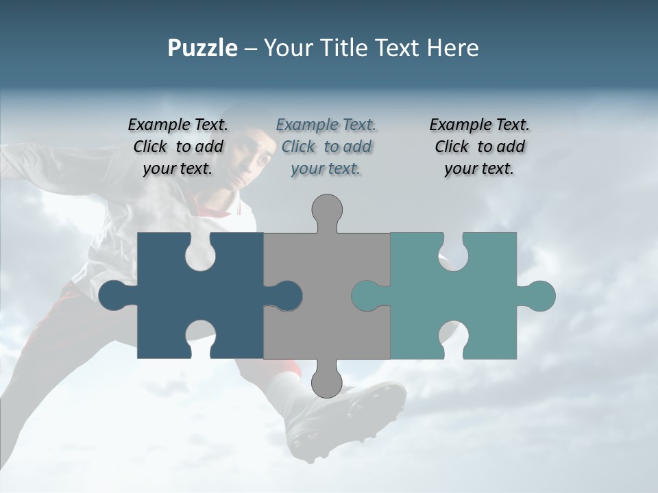 Boy Sky Football PowerPoint Template