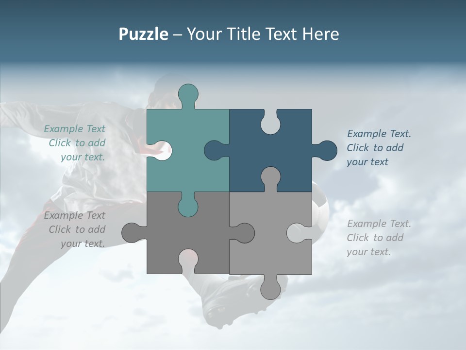 Boy Sky Football PowerPoint Template