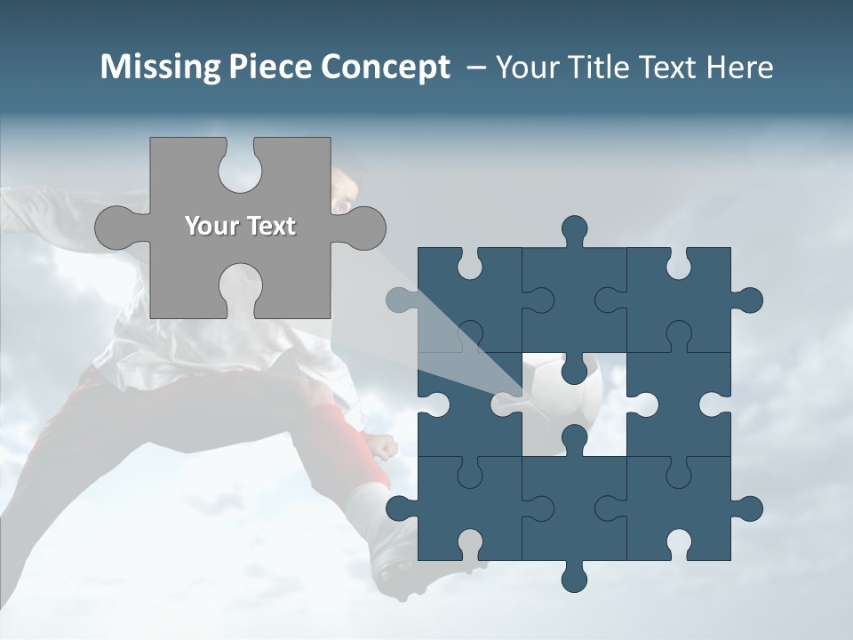 Boy Sky Football PowerPoint Template