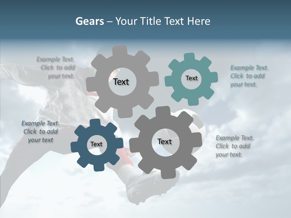 Boy Sky Football PowerPoint Template