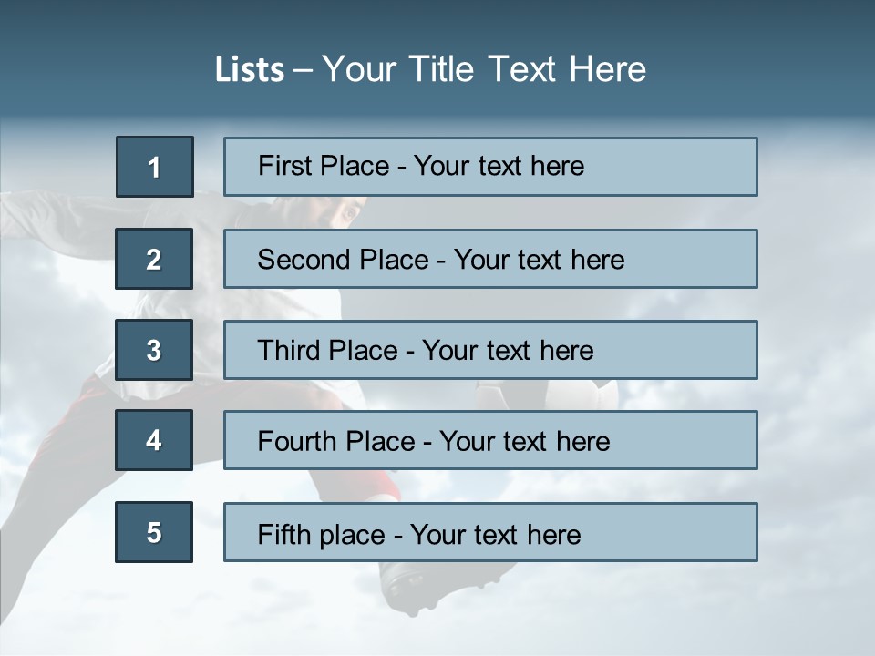 Boy Sky Football PowerPoint Template