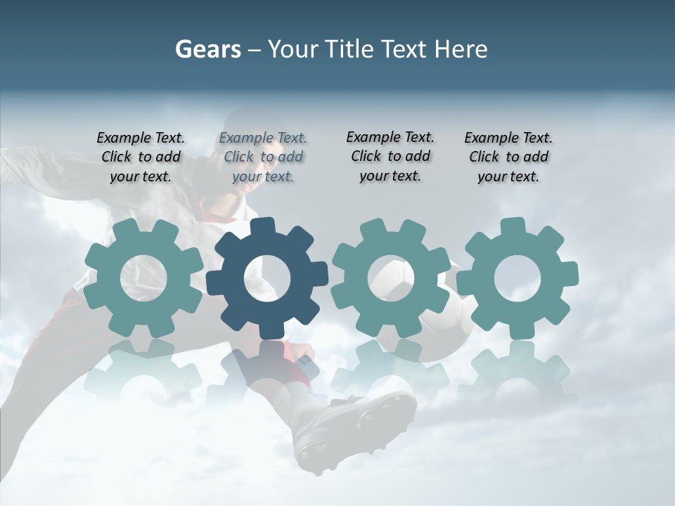 Boy Sky Football PowerPoint Template