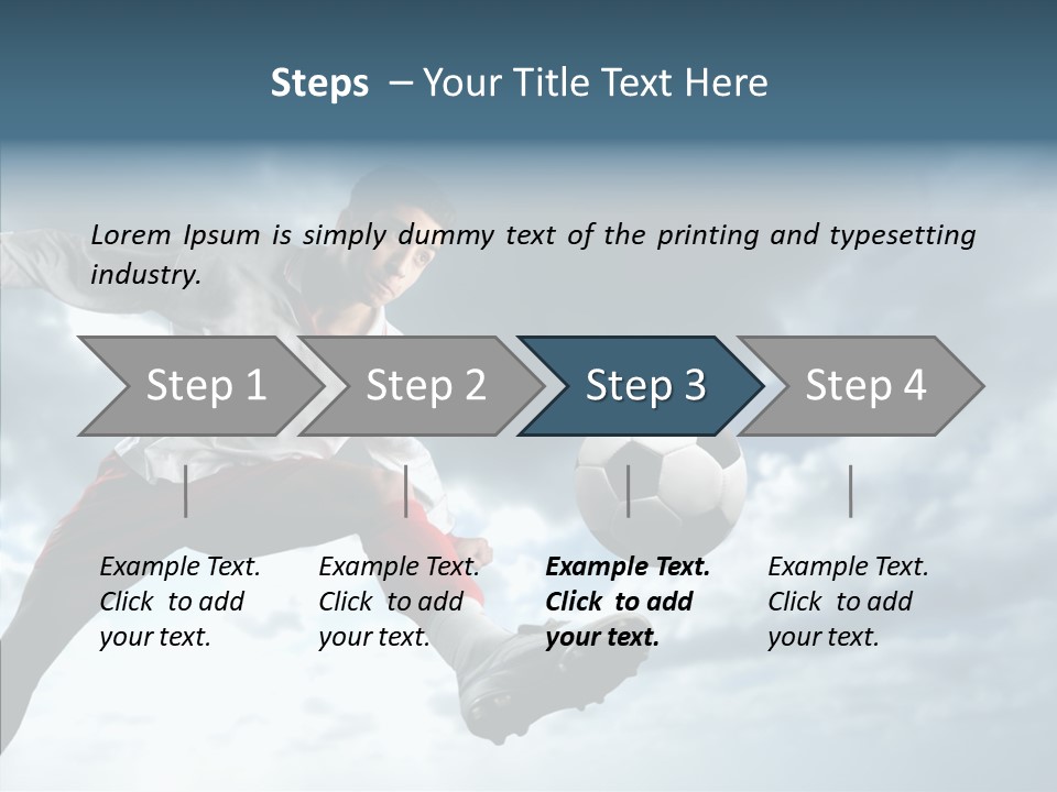 Boy Sky Football PowerPoint Template