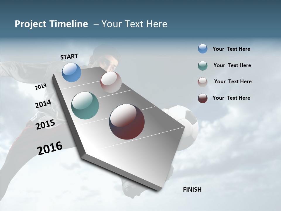 Boy Sky Football PowerPoint Template