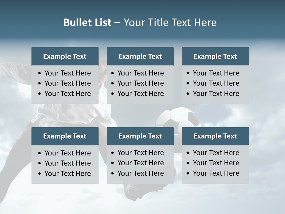 Boy Sky Football PowerPoint Template