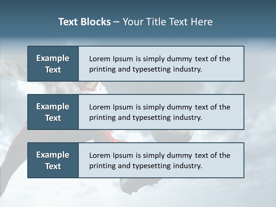 Boy Sky Football PowerPoint Template