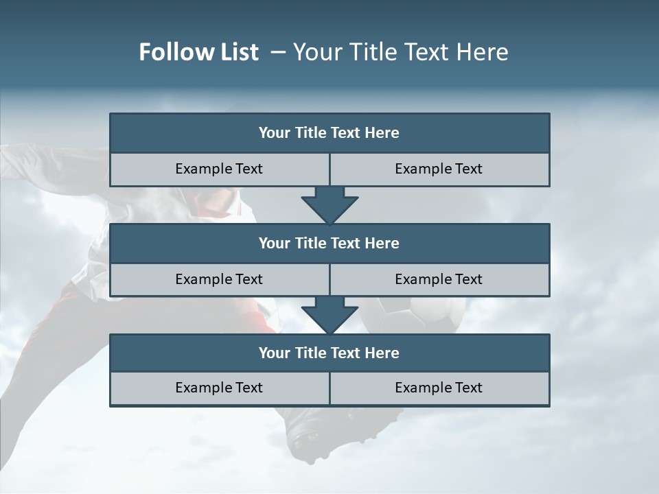 Boy Sky Football PowerPoint Template