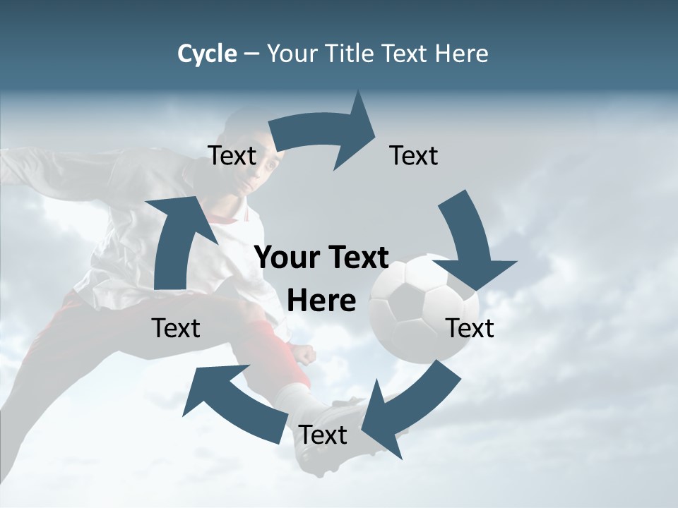 Boy Sky Football PowerPoint Template