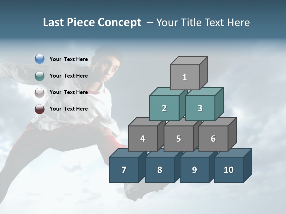 Boy Sky Football PowerPoint Template