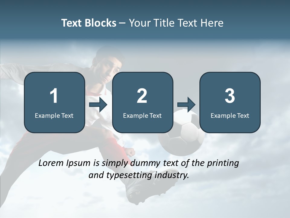 Boy Sky Football PowerPoint Template