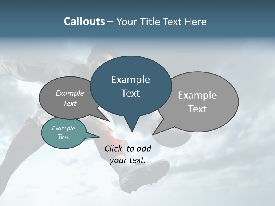 Boy Sky Football PowerPoint Template
