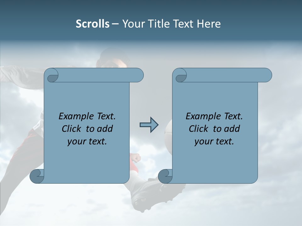 Boy Sky Football PowerPoint Template