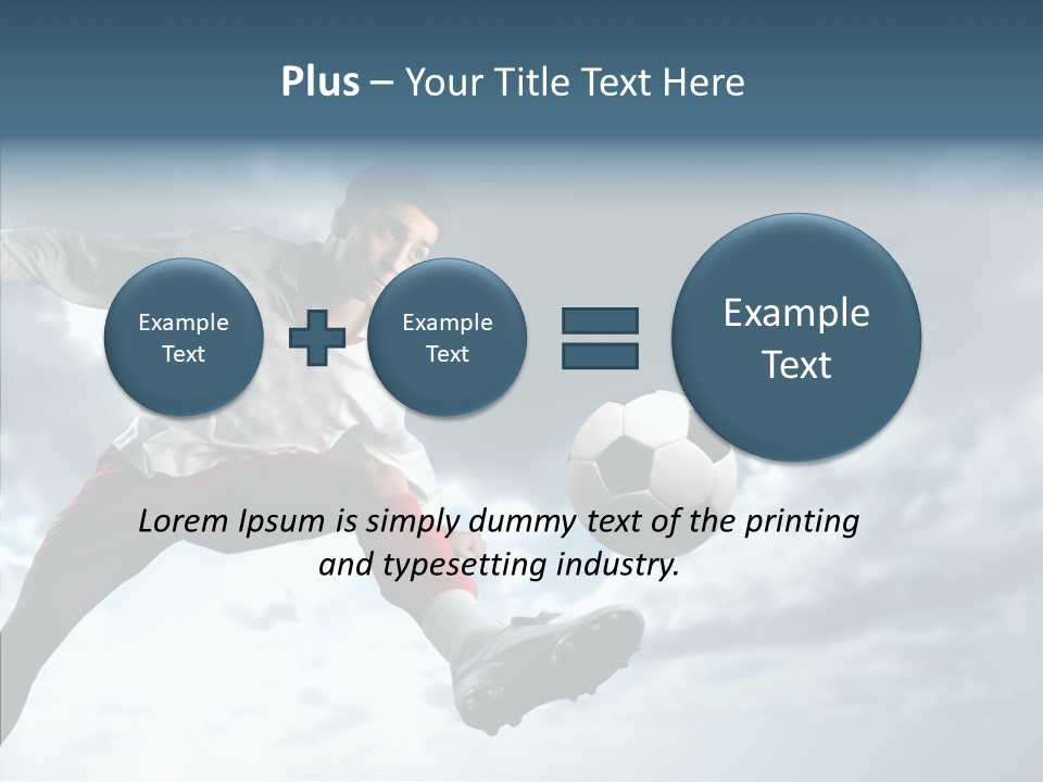 Boy Sky Football PowerPoint Template