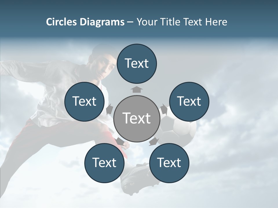 Boy Sky Football PowerPoint Template