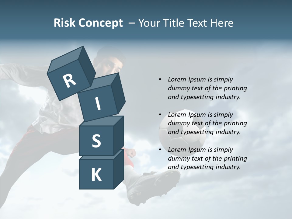 Boy Sky Football PowerPoint Template