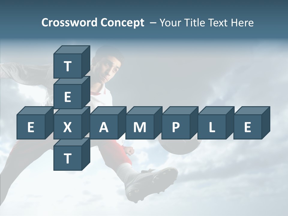 Boy Sky Football PowerPoint Template