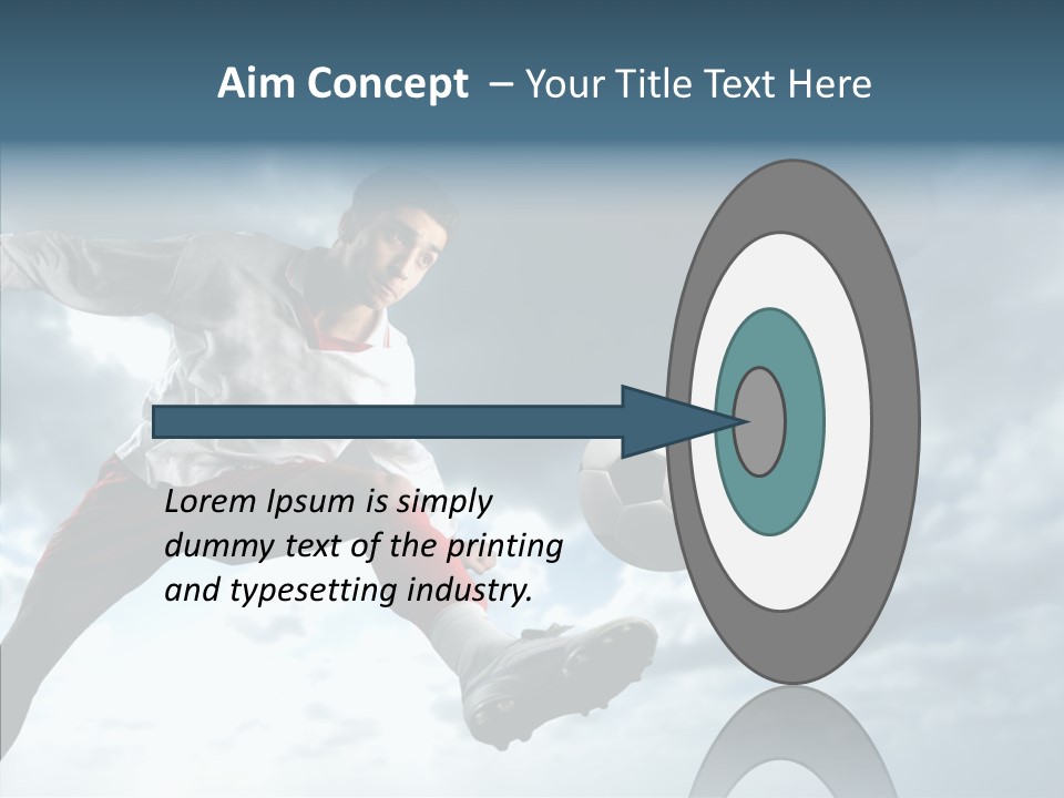 Boy Sky Football PowerPoint Template