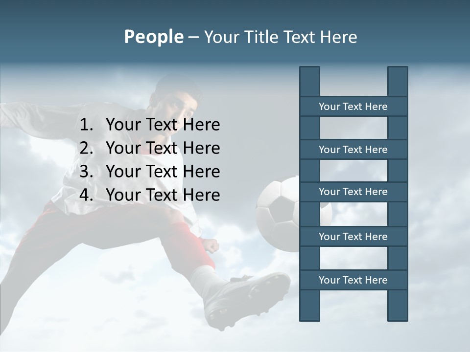 Boy Sky Football PowerPoint Template