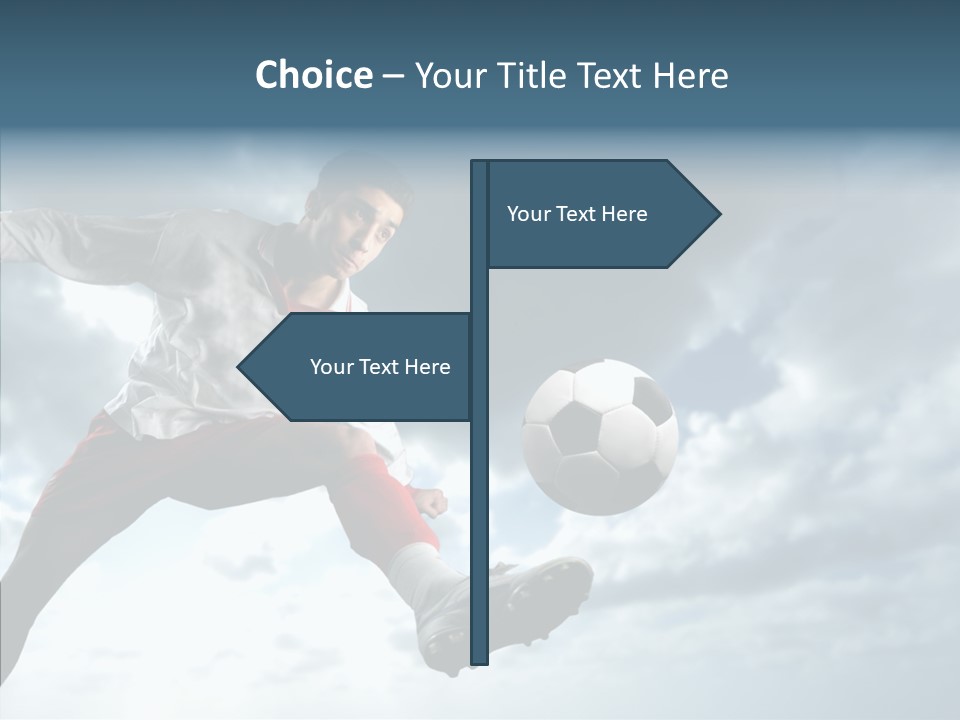 Boy Sky Football PowerPoint Template